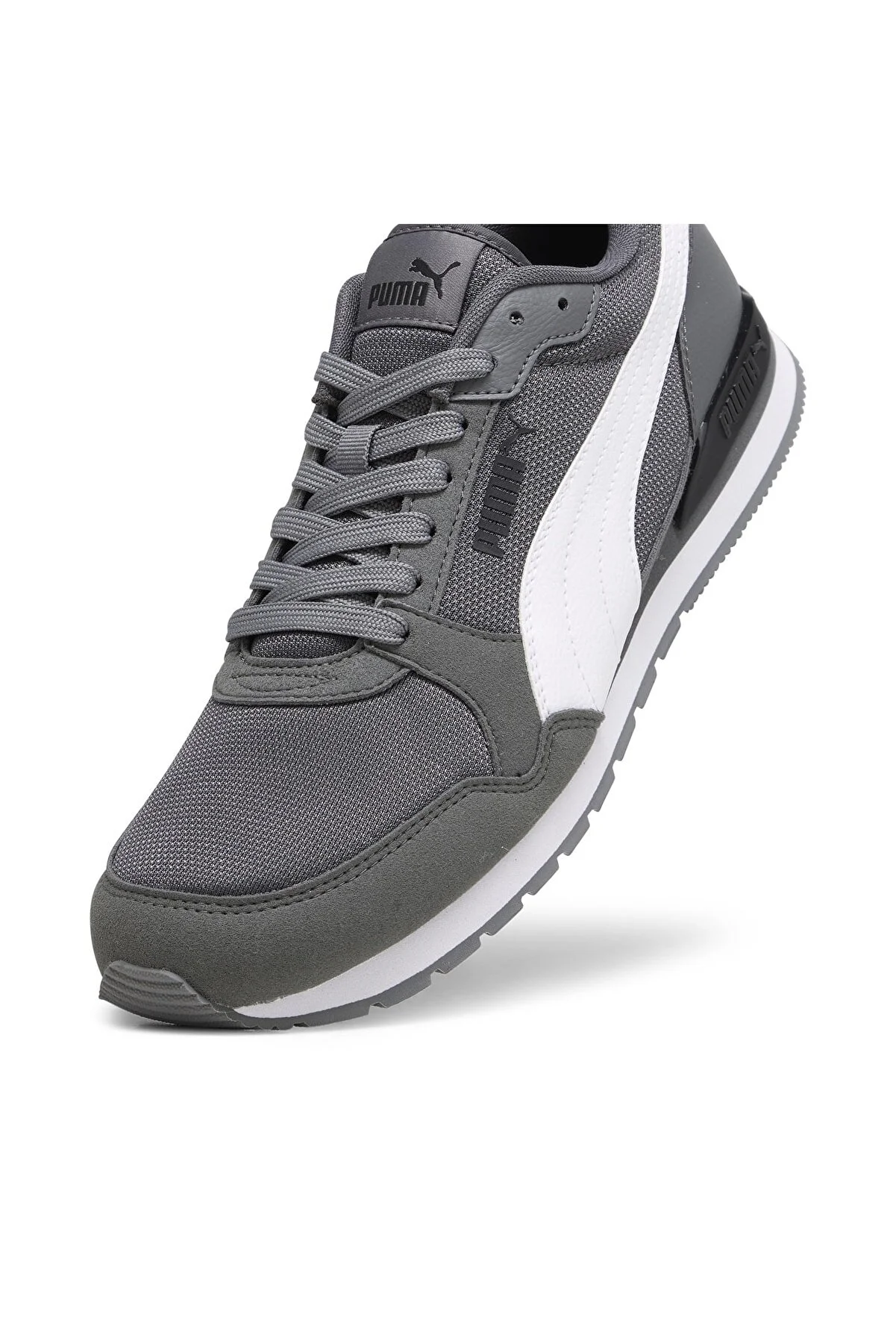 384640 ST Runner v3 Mesh Erkek Spor Ayakkabı-Gri - 4