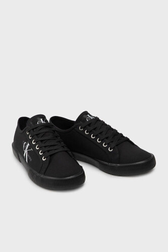 Erkek ESS VULCANIZED LOW LACEUP CS ML Sneaker Ayakkabı - Siyah - CALVIN KLEIN