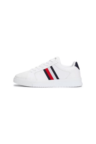 Erkek SUPERCUP LTH Çizgili Ess Sneaker Ayakkabı - Beyaz - Tommy Hilfiger