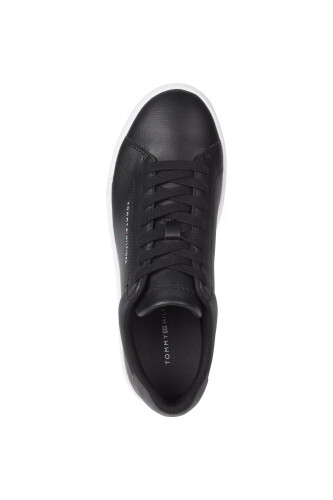 Erkek TH COURT LEATHER GRAIN ESS Sneaker-Siyah - 3