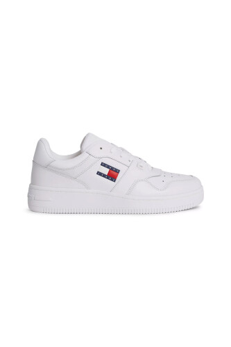 Erkek TJM RETRO BASKET ESS Sneaker- Beyaz - Tommy Hilfiger