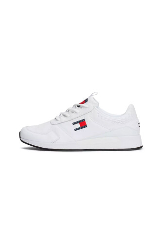 Erkek TOMMY JEANS FLEXI RUNNER Sneaker-Beyaz - Tommy Hilfiger