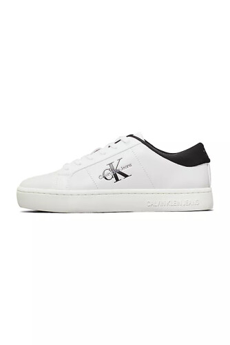 Kadın CLASSIC CUPSOLE LOWLACEUP LTH WN Sneaker-Beyaz-Siyah - Calvin Klein