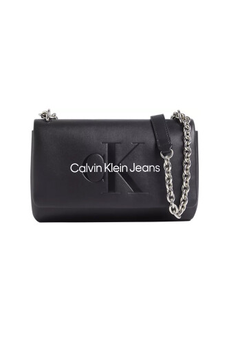 Kadın SCULPTED EW FLAP W/CHAIN25 MONO Omuz Çantası-Siyah - Calvin Klein