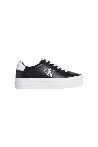 Kadın VULC FLATFORM LACEUP LTH Sneaker-Siyah - CALVIN KLEIN